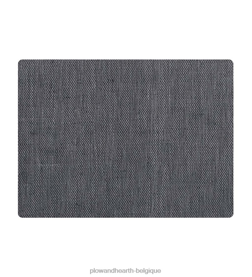 60H0821782 Plow & Hearth tapis de chaise de bureau tissé burbury - gris tapis et nattes