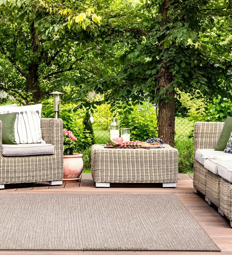 60H0821787 Plow & Hearth Tapis salon avec texture beachcomber intérieur/extérieur tapis et nattes