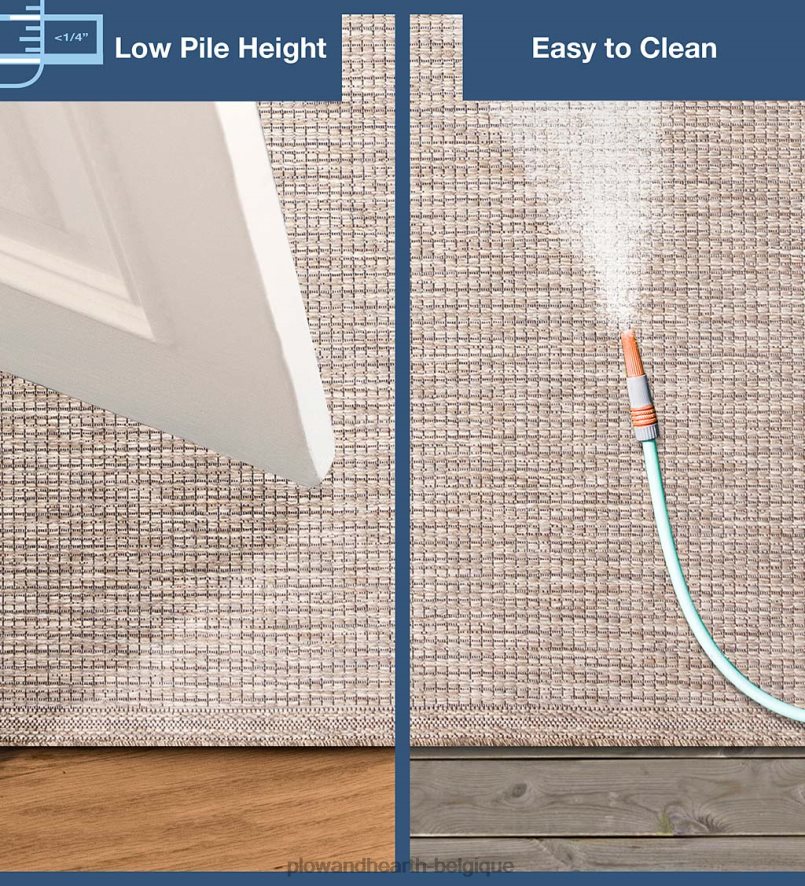 60H0821787 Plow & Hearth Tapis salon avec texture beachcomber intérieur/extérieur tapis et nattes