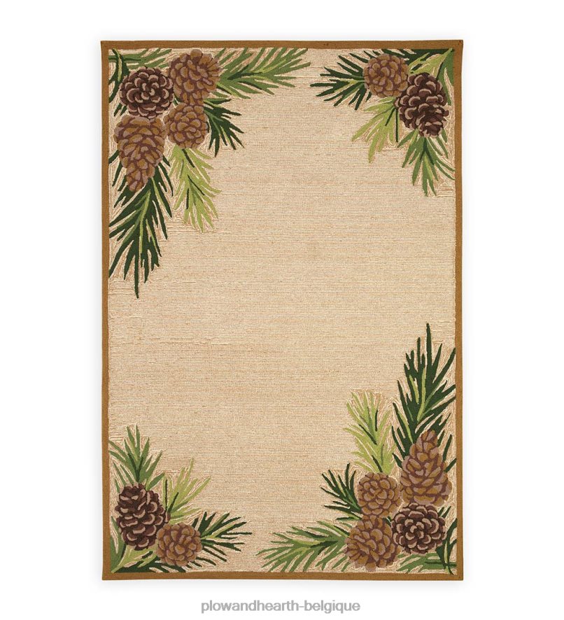 60H0821792 Plow & Hearth Tapis vinyl avec bordure de lac forestier, intérieur/extérieur tapis et nattes
