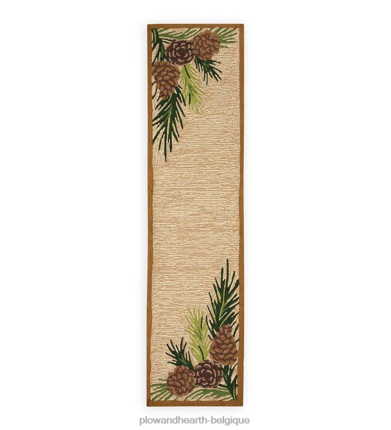 60H0821792 Plow & Hearth Tapis vinyl avec bordure de lac forestier, intérieur/extérieur tapis et nattes