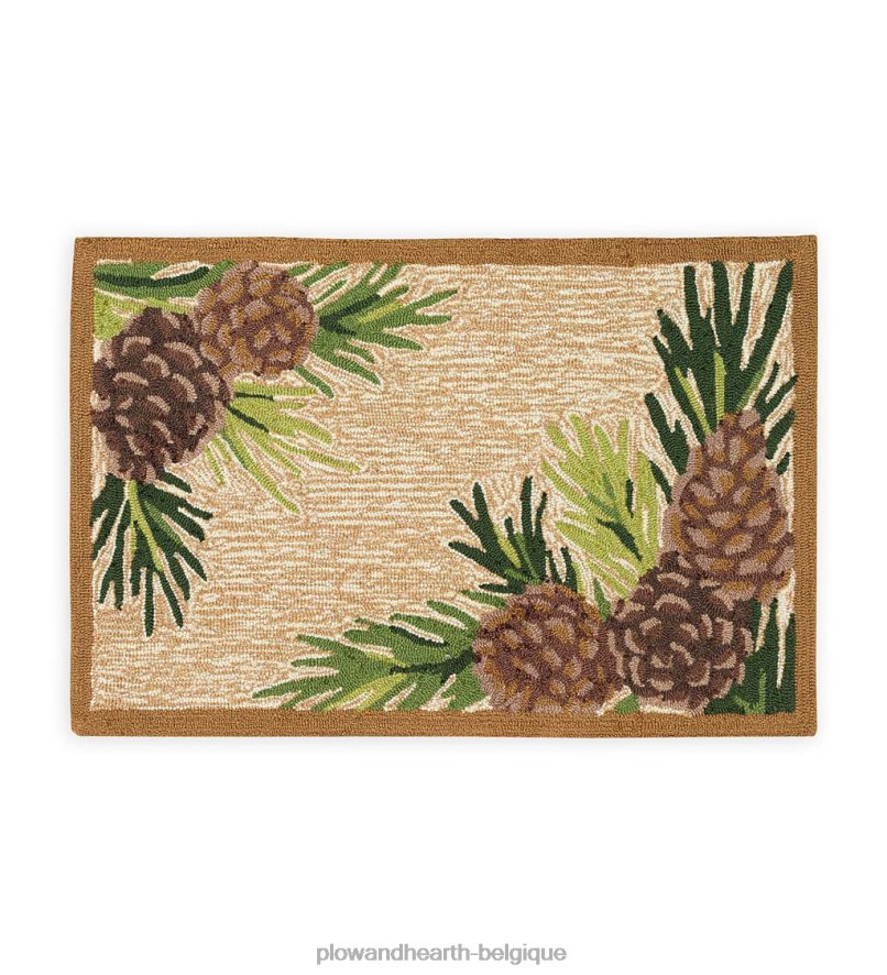 60H0821792 Plow & Hearth Tapis vinyl avec bordure de lac forestier, intérieur/extérieur tapis et nattes