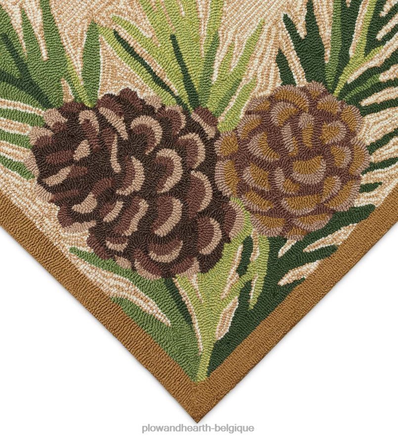 60H0821792 Plow & Hearth Tapis vinyl avec bordure de lac forestier, intérieur/extérieur tapis et nattes