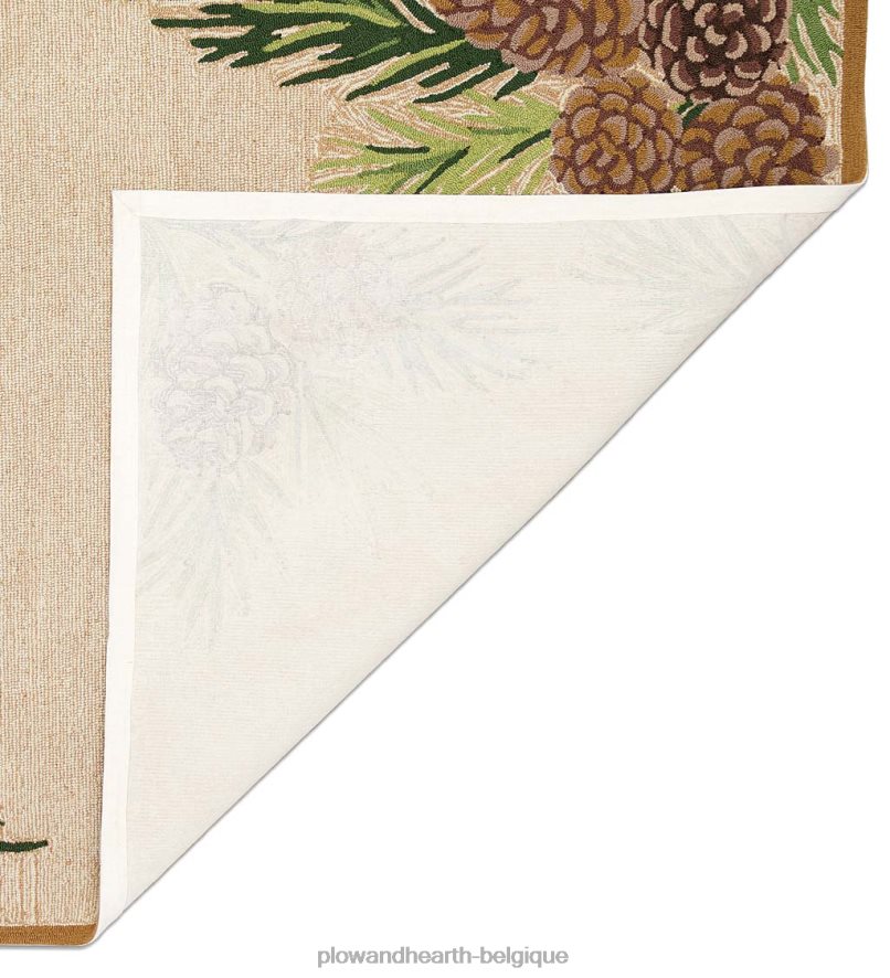 60H0821792 Plow & Hearth Tapis vinyl avec bordure de lac forestier, intérieur/extérieur tapis et nattes