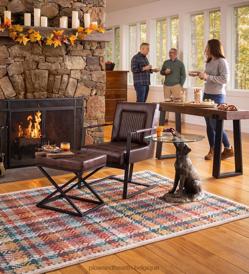 60H0821797 Plow & Hearth tapis en endurastran à carreaux de fenêtre tapis et nattes