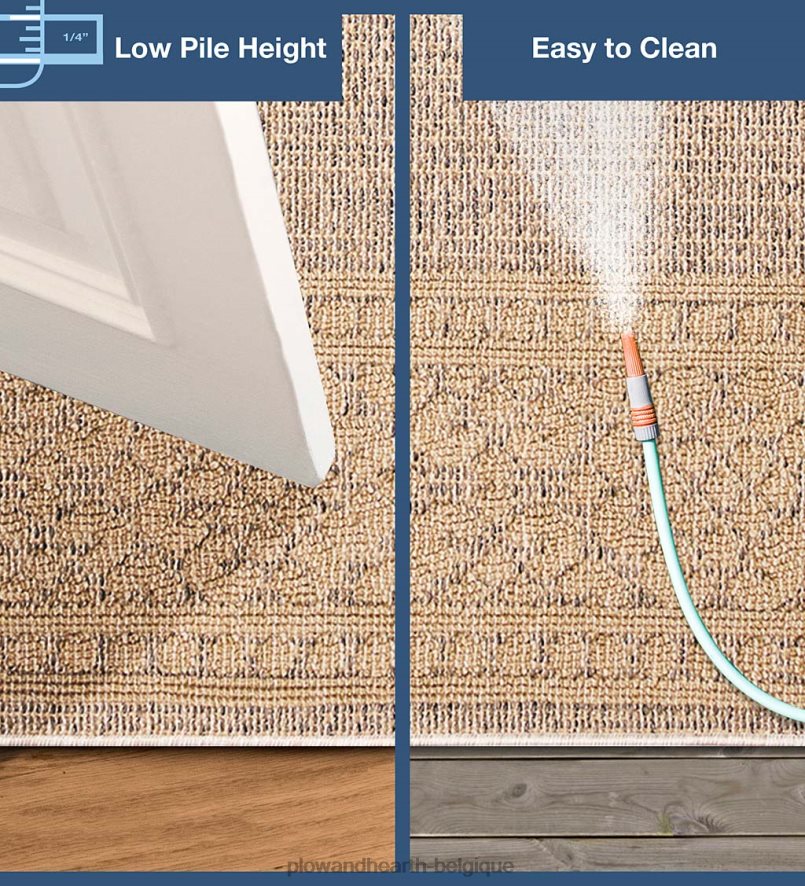 60H0821804 Plow & Hearth Tapis intérieur/extérieur avec bordure de faucon minou tapis et nattes