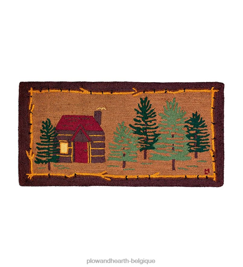 60H0821824 Plow & Hearth tapis rustique en laine crocheté à la main tapis et nattes