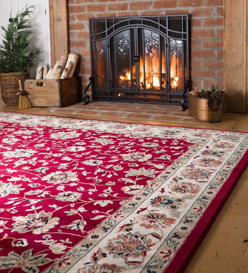 60H0821829 Plow & Hearth Tapis en polypropylène à bordure Sheridan tapis et nattes