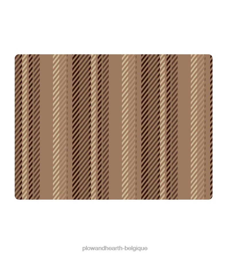 60H0821834 Plow & Hearth tapis de chaise rayé - bleu tapis et nattes