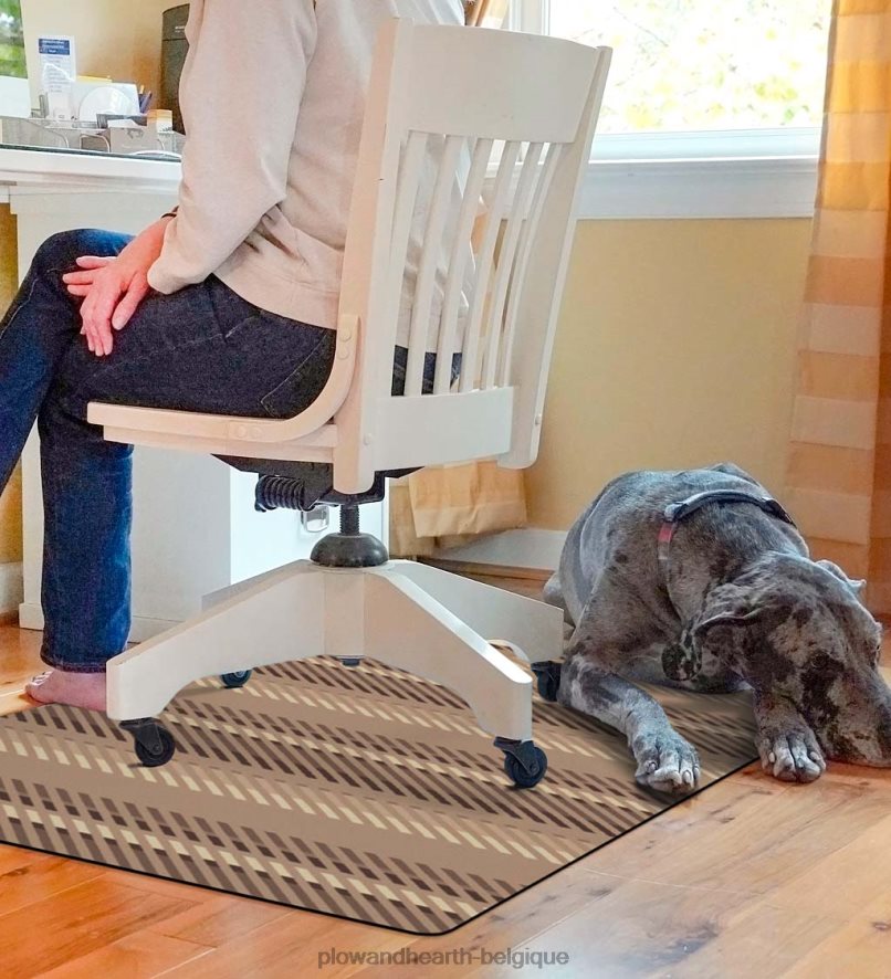 60H0821834 Plow & Hearth tapis de chaise rayé - bleu tapis et nattes