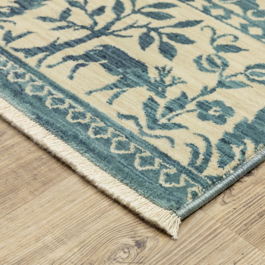 60H0821855 Plow & Hearth Tapis en polypropylène en porcelaine Clover Hill tapis et nattes
