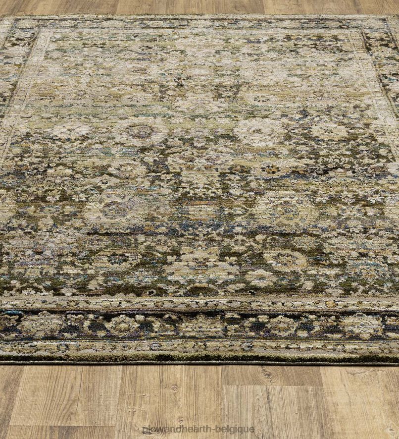 60H0821857 Plow & Hearth Tapis de bordure d'intérieur en mélange synthétique Ashland Evening tapis et nattes